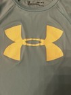 Under Armour Heatgear Boys M Loose Fit Long Sleeve Crewneck Logo Tee Blue