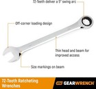 Gearwrench Ratcheting Combination Metric Wrench Set 5 Pc  12 Point - Chrome 