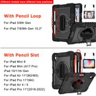 For Apple Ipad 5 6 7 8 9 10 11th A16 Gen Heavy Duty Shockproof Stand Case Cover