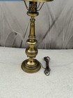 Vintage French Sinumbra Style Art Deco Antique Brass Lamp With Milk Glass Shade
