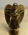 Vintage Weighted Brass Angel Christmas Stocking Holder Made In India