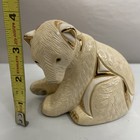 Rare Artesania Rinconada De Rosa Polar Bear Collectible Figurine Gold Accents