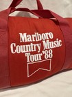 Vintage Vtg Marlboro Country Music Tour    88 1988 Red Duffel Bag Travel Carry On