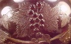 Grape   Cable Compote Clear Glass Eapg Huge Magnificent Beauty