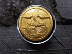 Old Rare Vintage Antique War Relic Federal Engineer Coat Button Free Button Case