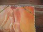 Original Nude Male Oil Painting  Unstretched Canvas W custom Embroidery