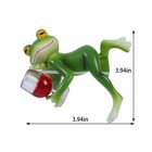 Suqorinp Miniature Frog Figurines Plant Decorations For Pots  Miniature  Red