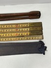 Vtg Wood Industrial Tripod For Beckmann Surveying Transit W  4 Measuring Sticks