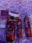 Bath   Body Works Japanese Cherry Blossom 5pc Set  Wash  Mist  Butter  Scrub