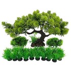 23 Pieces Artificial Aquarium Green Water Grass Tree Fish Tank Aquarium Decorat