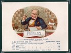 Ex Rare Old Original Probado Sample Cigar Label - C b  Henschel - Milwaukee  Wis