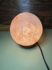 Round Sphere Himalayan Natural Salt Crystal Lamp Pink Warm Light Corded