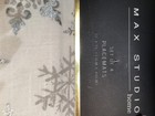 Max Studio Christmas Placemats 4 Pc Silver Snowflakes On White 13 X 19