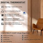 Electeck Non-programmable Digital Thermostat For Home  Up To 1 Heat 1 White 