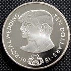 1981 Bahamas Royal Wedding  925 Sterling Silver Ten Dollars Coin Princess Diana