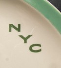 Nycrr New York Central Railroad Dining Car Green Stripe Pacemaker Dinner Plate
