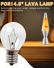 Lava Lamp Bulb 25 Watt  S11 E17 Base 120 Volt The Original S11-25w 