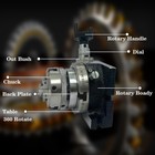 Machel Hv3 75mm  3   Rotary Table Kit With 3-jaw Chuck  Backplate   T-nuts