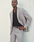 Express Light Grey 2 Button Jacket 38s Notch Lapel Sharkskin Sports Coat Blazer