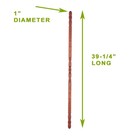 Hardwood Corner   Edge Guard 39-1 2 Inch X 1 Inch Dia  90 Degree Notch