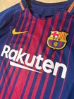 Nike Fc Barcelona 2017-2018 Home Kit Soccer Jersey Size Medium