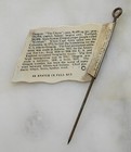 Tiny  Vintage Celluloid State Of Oregon Flag Stick Pin   2  Long