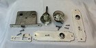 Art Deco Round Glass Door Knob Assembly W  Mortise Style Hardware   Escutcheons