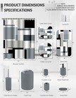 23 Piece Gray Bathroom Set Shower Curtain   Rugs Complete Set