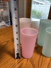 Usa Made Set Of 6 Vintage Tupperware Cups 10-8 Ounces Pastel Orlando Fla euc