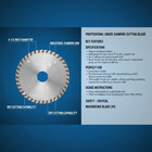 4-1 2 Inch Diamond Masonry Cutting Blade - Continuous Rim Design - Dry Cutting -