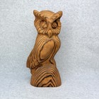 Vintage Cryptomeria Style Owl Carved Figurine Sculpture Wood Mcm 60s 70s 11 
