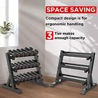 3 Tier 660lbs Dumbbell Rack Stand Weight Rack For Dumbbells Home Gym Storage New