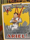 Vintage C  1930 Ariel Suspenders Hanging Sign Clothing Pants France French Rare