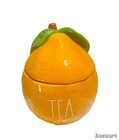 Rae Dunn Tea Orange Canister Small Orange W  Lid Ceramic Brand New