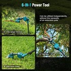6-in-1 Cordless Pole Saw   Hedge Trimmer Combo  Max 16ft Reach  2  4 0ah Battery