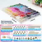 8mm Glass Beads For Bracelet Making 48 Colors 1450 Pcs Crackle Glass Beads For J