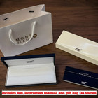 Montblanc Silver Rollerball Pen Engraved Design Luxury Writing Gift With Box