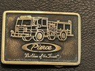 Pierce Fire Engine Promotional Belt Buckle  1980  Rare