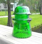Nice 7 Up Green Cd 122 Hemingray Glass Insulator  l 