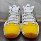 Reebok Question Mid Allen Iverson White Yellow Toe Lakers Pe Men s Size 10