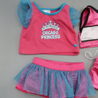 Build A Bear Pink White Black Cheer Cheerleader Dance Teddy Clothes Outfit Lot
