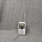 Radioshack Pocket Radio Silver Digital Am fm Portable 1201475 Tested Working