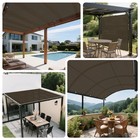 Sun Shade Sail 180gsm Straight Edge Shelter Canopy Cover Garden Outdoor Brown