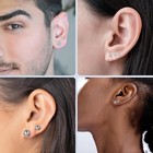 10 Pairs Surgical Stainless Steel Stud Earrings Set For Women Men Hypoallergenic