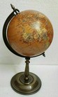 World Globe Antique Dia 8  Nautical Map Classic Series Raised W  Antique Base