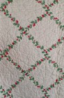 Handmade Christmas Quilt Blanket With Poinsettia Designs Holiday Keepsake 66x51 