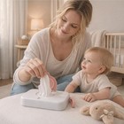 2 Pack Portable Baby Wipes Dispenser   Refillable Wet Wipe Case With Secure Lid