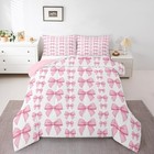  Kids Pink Watercolor Bow Bedding Set Size Cute Bowknot Duvet Twin Baby Pink