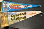 Vintage Souvenir Felt Pennants From Cypress Gardens Fl Lot Of 2