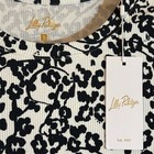 Nwt Lilly Pulitzer Knit Top Womens Size S Black   White Floral 3 4 Sleeve
